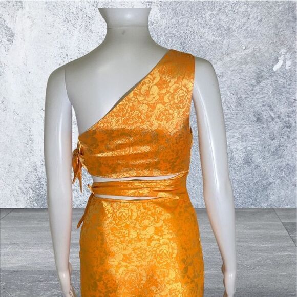 WAFY Orange One Shoulder Cut Out Dress - Picture 6 of 10